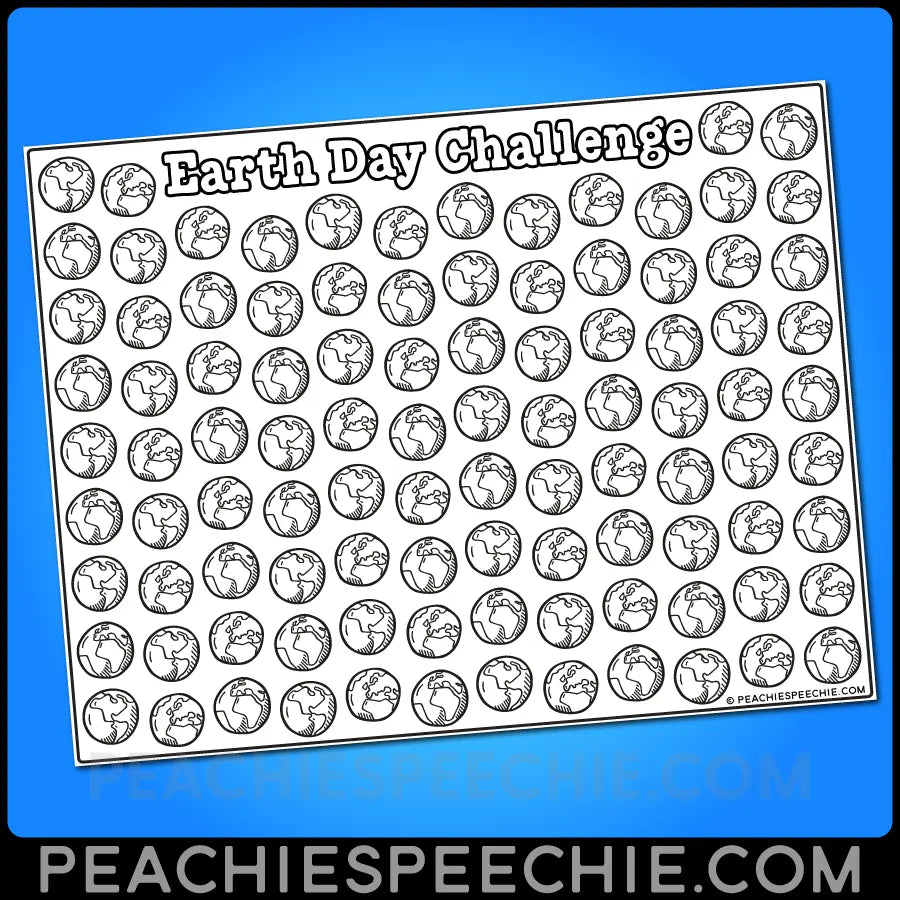 100 Trials Earth Day Challenge - Materials peachiespeechie.com