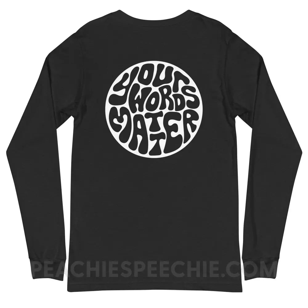 Your Words Matter Circle Premium Long Sleeve - peachiespeechie.com
