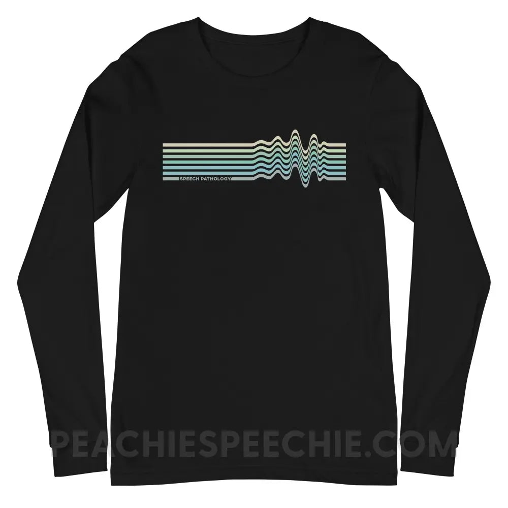 Sound Waves Premium Long Sleeve - Black / XS - peachiespeechie.com