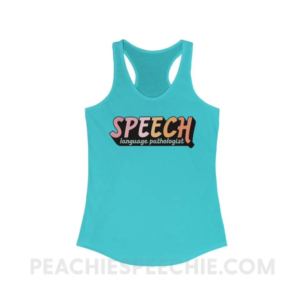 3D SLP Superfly Racerback - Solid Tahiti Blue / XS - Tank Top peachiespeechie.com