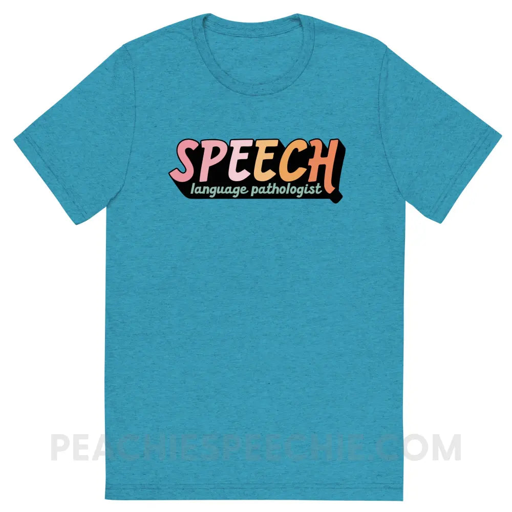 3D SLP Tri-Blend Tee - Aqua Triblend / S - peachiespeechie.com