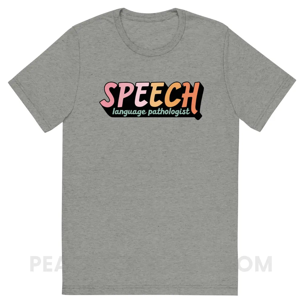 3D SLP Tri-Blend Tee - Athletic Grey Triblend / S - peachiespeechie.com