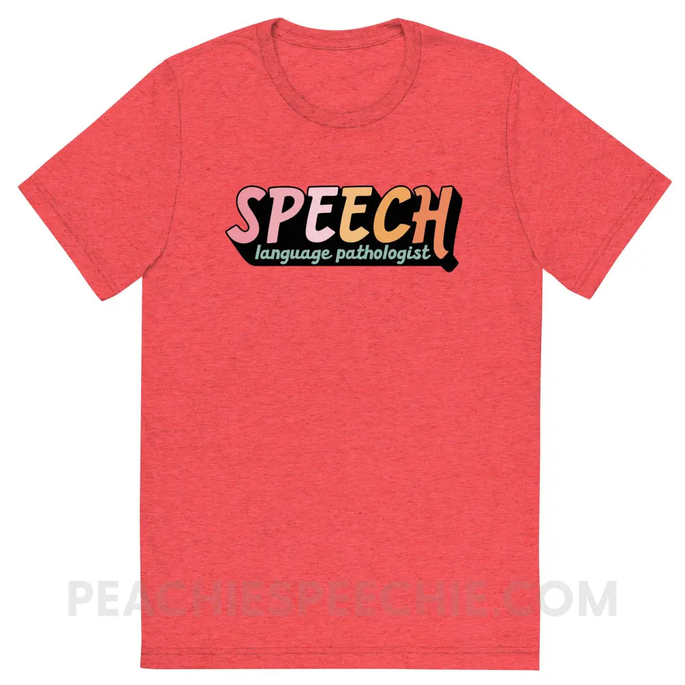 3D SLP Tri-Blend Tee - Red Triblend / S - peachiespeechie.com