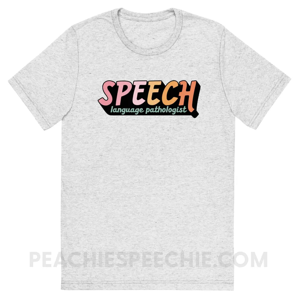 3D SLP Tri-Blend Tee - White Fleck Triblend / S - peachiespeechie.com