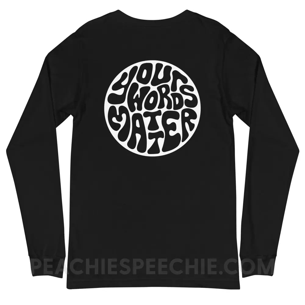 Your Words Matter Circle Premium Long Sleeve - peachiespeechie.com