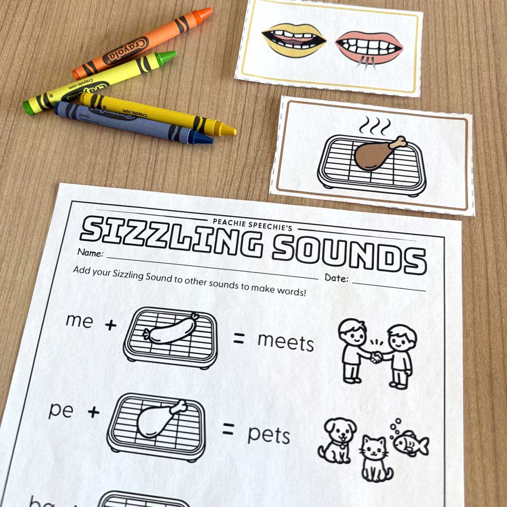 Sizzling Sounds Lateral S Speech Therapy Activity