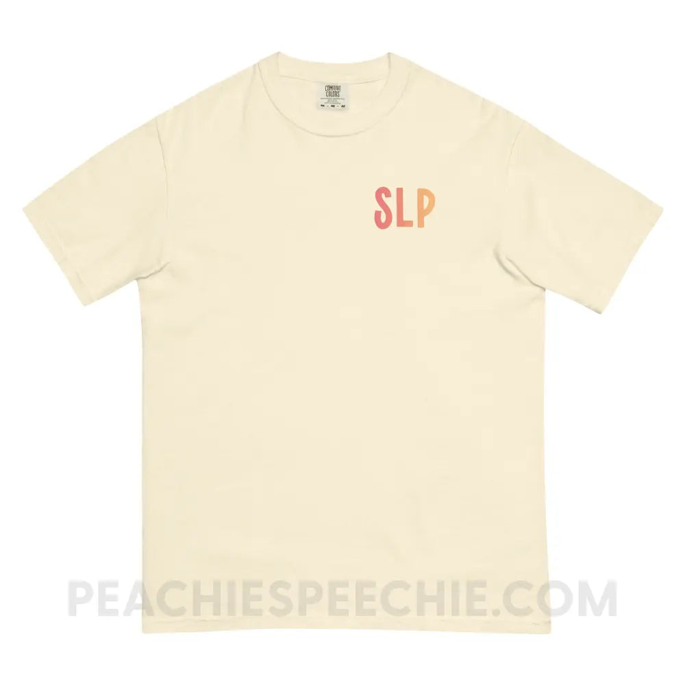 I am a… School Based SLP Comfort Colors Tee - Ivory / S - peachiespeechie.com