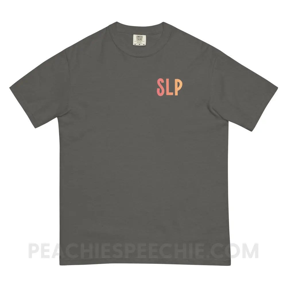 I am a… School Based SLP Comfort Colors Tee - Pepper / S - peachiespeechie.com