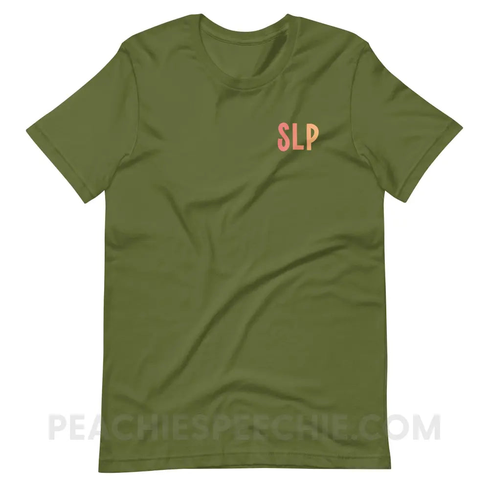 I am a… School Based SLP Premium Soft Tee - T-Shirt peachiespeechie.com