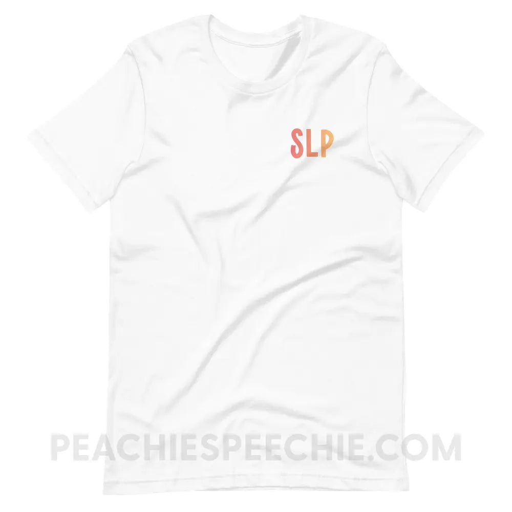 I am a… School Based SLP Premium Soft Tee - T-Shirt peachiespeechie.com