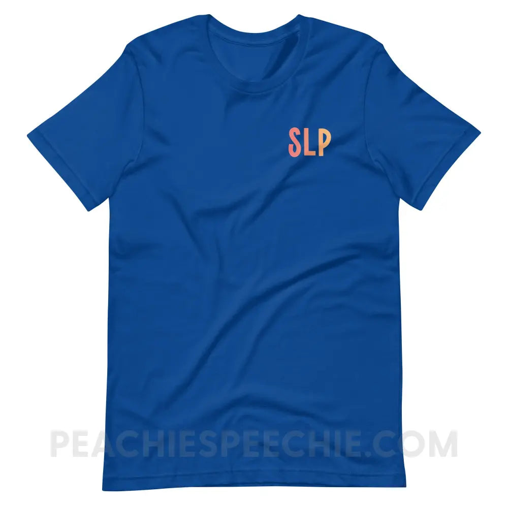 I am a… School Based SLP Premium Soft Tee - T-Shirt peachiespeechie.com