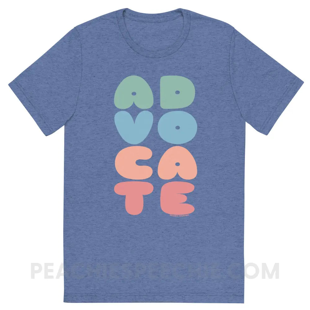 Advocate Tri-Blend Tee - Blue Triblend / XS - peachiespeechie.com