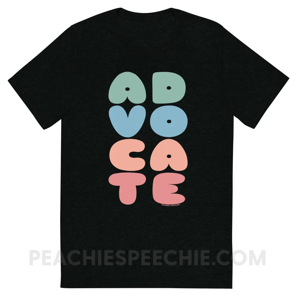 Advocate Tri-Blend Tee - Solid Black Triblend / XS - peachiespeechie.com