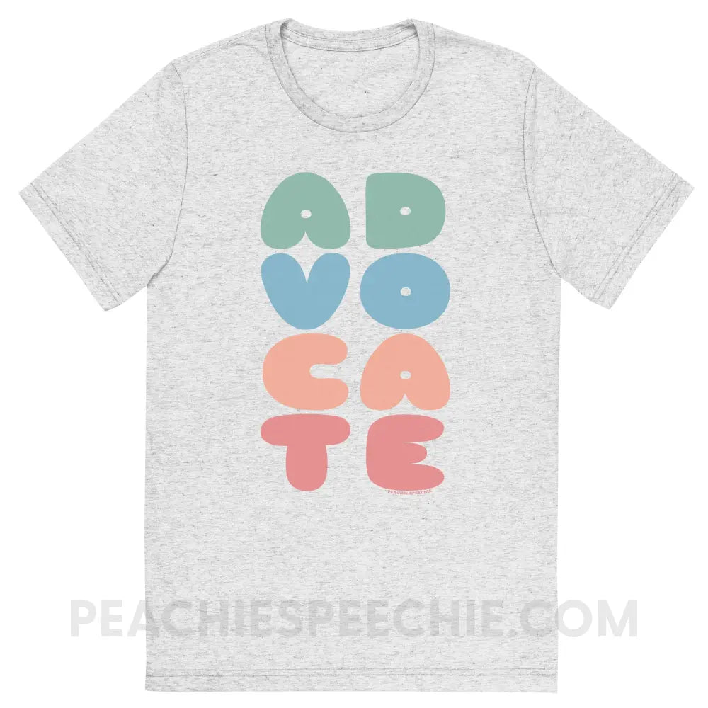 Advocate Tri-Blend Tee - White Fleck Triblend / XS - peachiespeechie.com