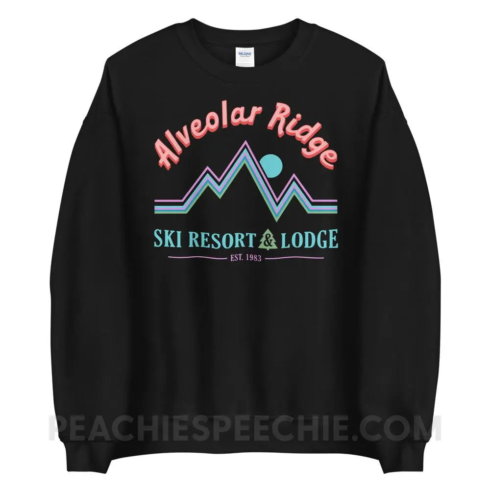 Alveolar Ridge Ski Resort & Lodge Classic Sweatshirt - Black / S - peachiespeechie.com