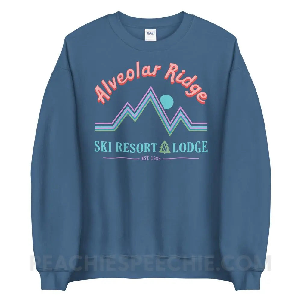 Alveolar Ridge Ski Resort & Lodge Classic Sweatshirt - Indigo Blue / S - peachiespeechie.com