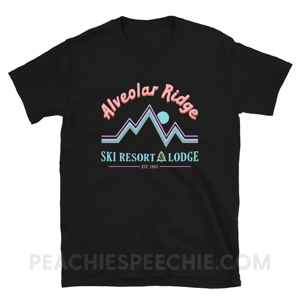 Alveolar Ridge Ski Resort & Lodge Classic Tee - Black / S - T-Shirt peachiespeechie.com