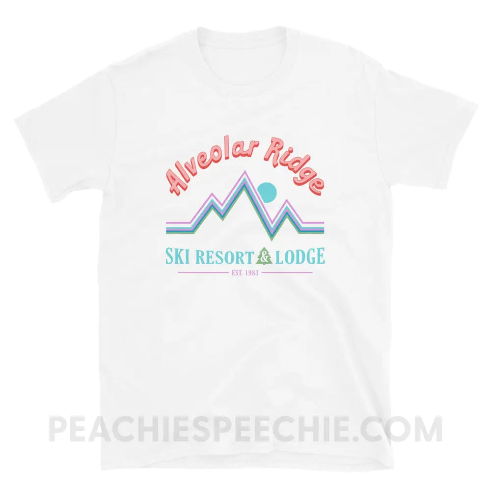 Alveolar Ridge Ski Resort & Lodge Classic Tee - White / S - T-Shirt peachiespeechie.com