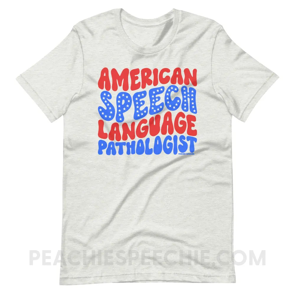 American Speech-Language Pathologist Premium Soft Tee - Ash / S - peachiespeechie.com