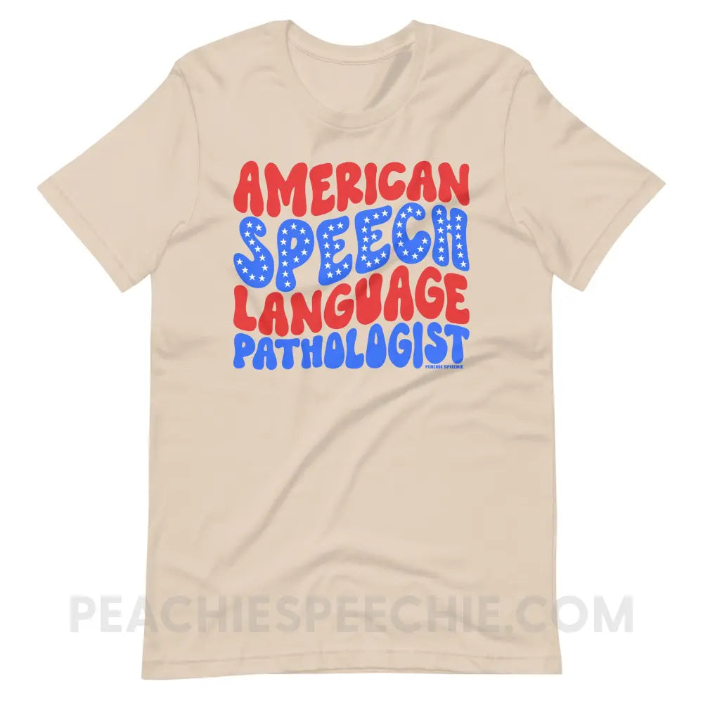 American Speech-Language Pathologist Premium Soft Tee - Cream / S - peachiespeechie.com