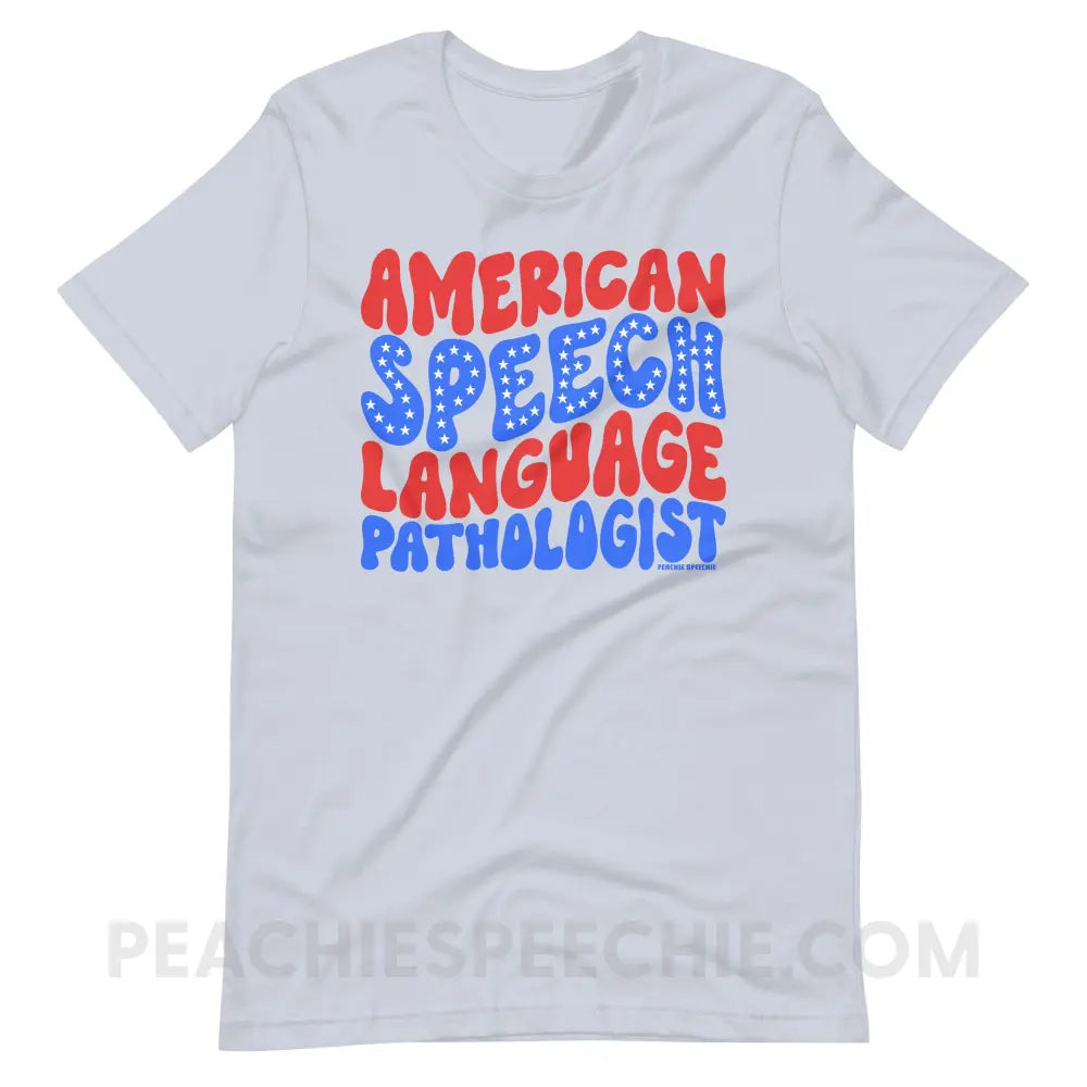 American Speech-Language Pathologist Premium Soft Tee - Light Blue / XS - peachiespeechie.com