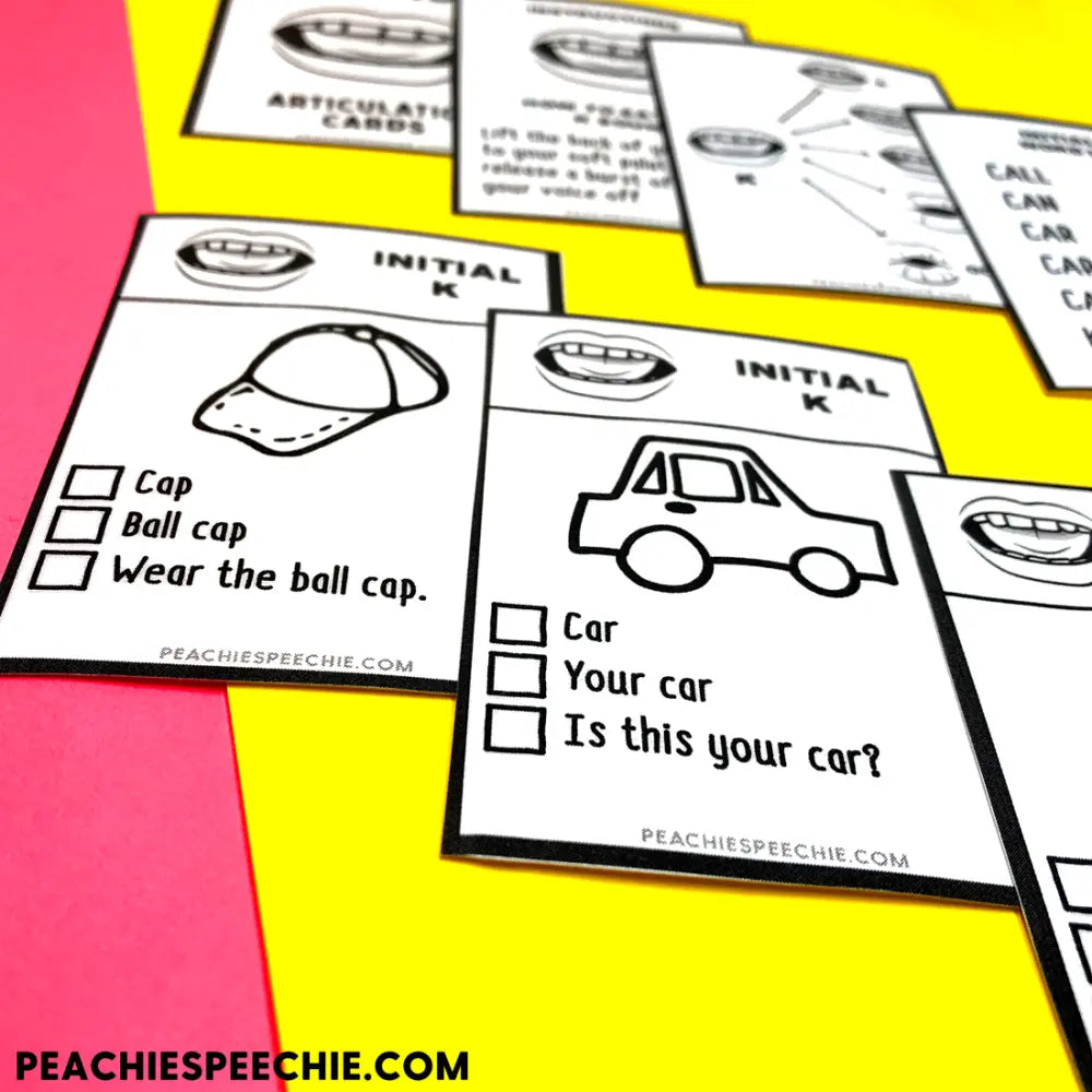 Articulation Flashcards with Visual Cues by Peachie Speechie | Entire Set - Materials | peachiespeechie.com