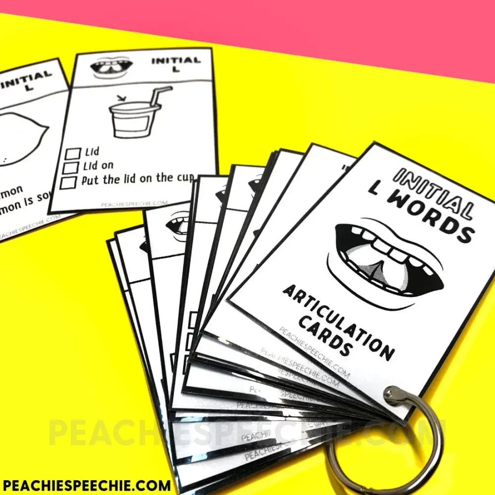 Articulation Flashcards with Visual Cues by Peachie Speechie | Entire Set - Materials | peachiespeechie.com