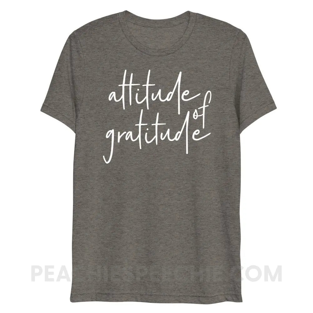 Attitude of Gratitude Tri-Blend Tee - Grey Triblend / XS - peachiespeechie.com