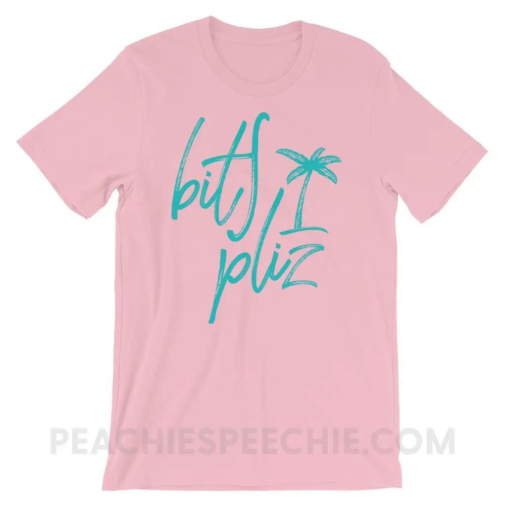 Beach Please Premium Soft Tee - Pink / S - T-Shirts & Tops peachiespeechie.com