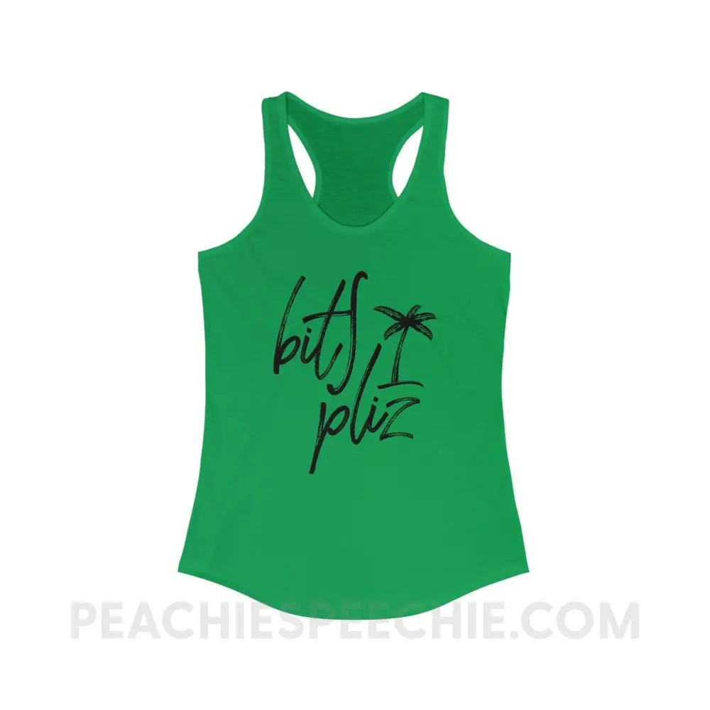 Beach Please Superfly Racerback - XS / Solid Kelly Green - Tank Top peachiespeechie.com