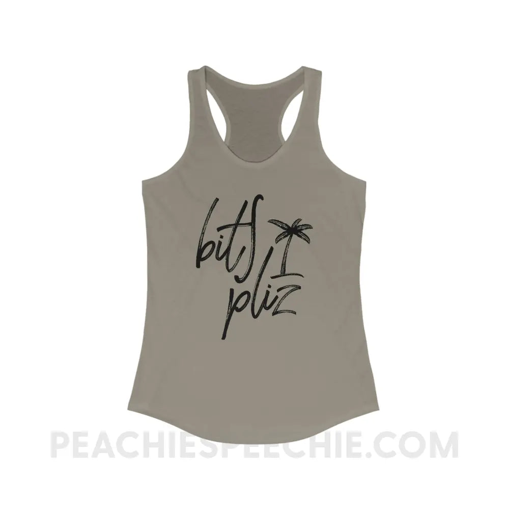 Beach Please Superfly Racerback - XS / Solid Warm Gray - Tank Top peachiespeechie.com