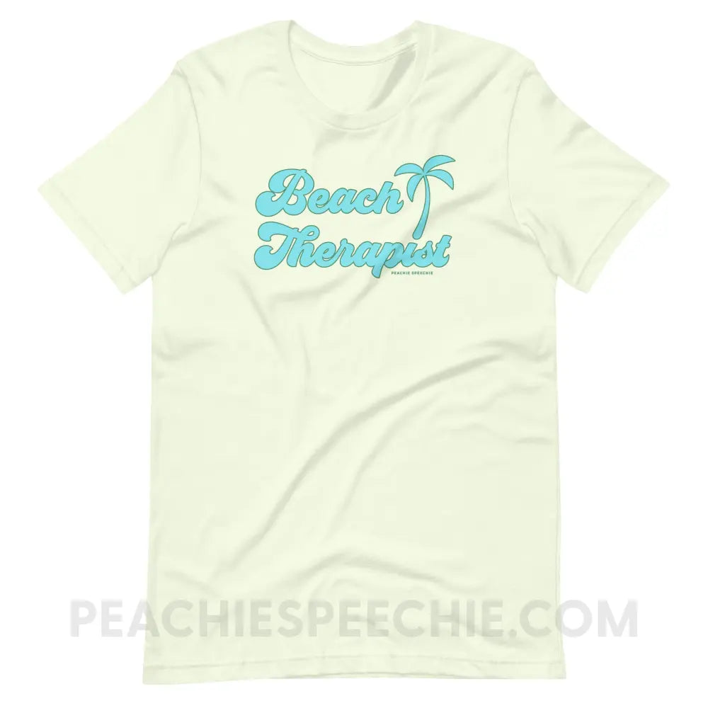 Beach Therapist Premium Soft Tee - Citron / XS - peachiespeechie.com