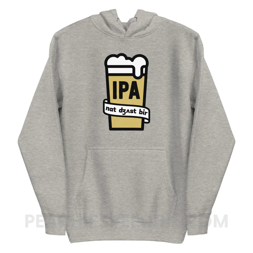 Not Just Beer Fave Hoodie - Carbon Grey / S - peachiespeechie.com