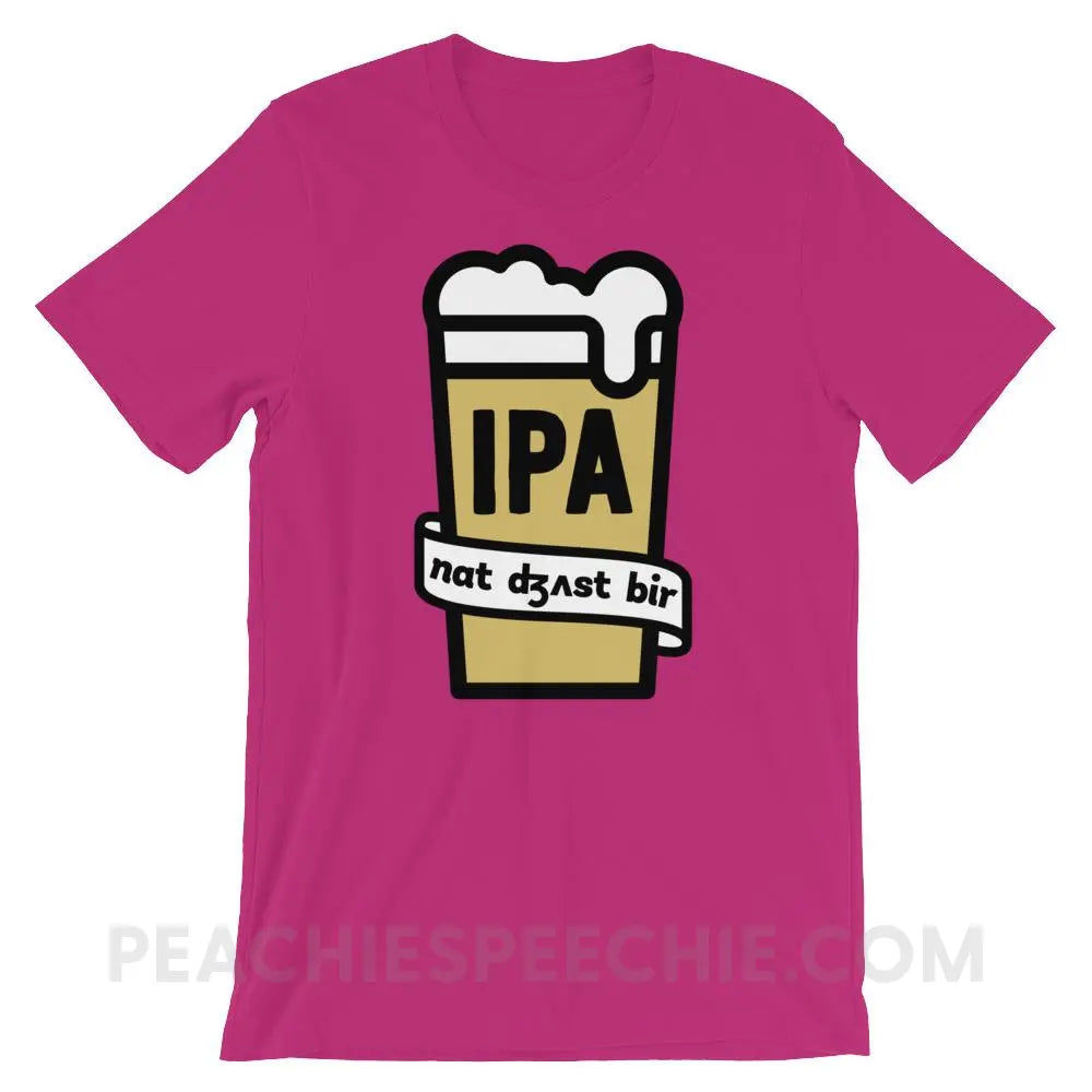 Not Just Beer Premium Soft Tee - Berry / S - T-Shirts & Tops peachiespeechie.com