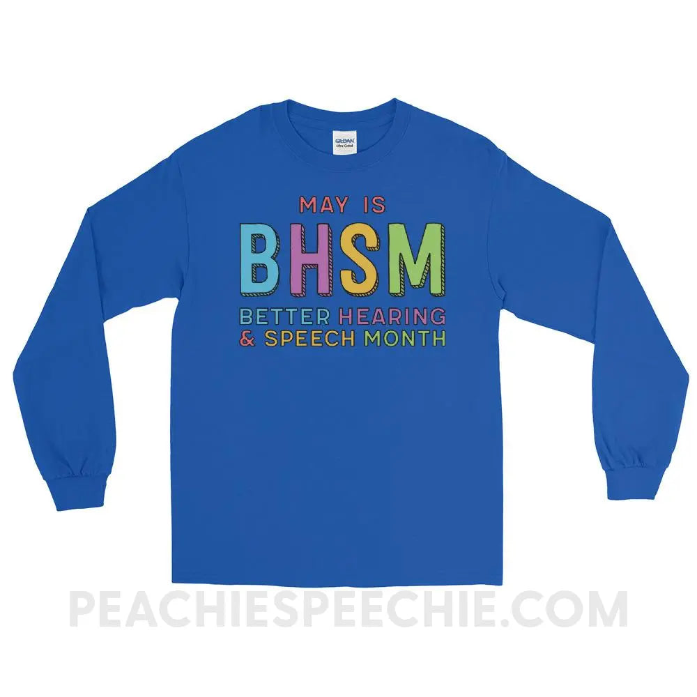 BHSM Long Sleeve Tee - Royal / S - T-Shirts & Tops peachiespeechie.com