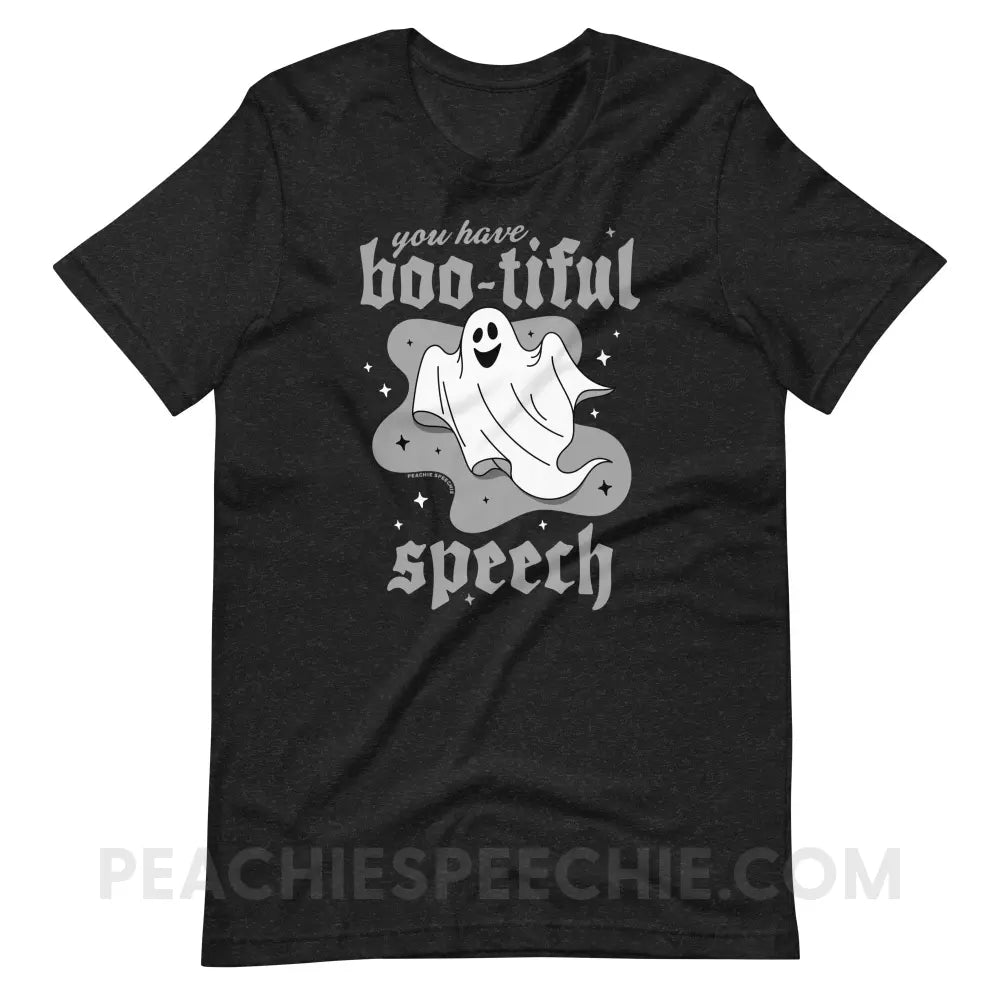 You Have Boo-tiful Speech Premium Soft Tee - Black Heather / XS - peachiespeechie.com