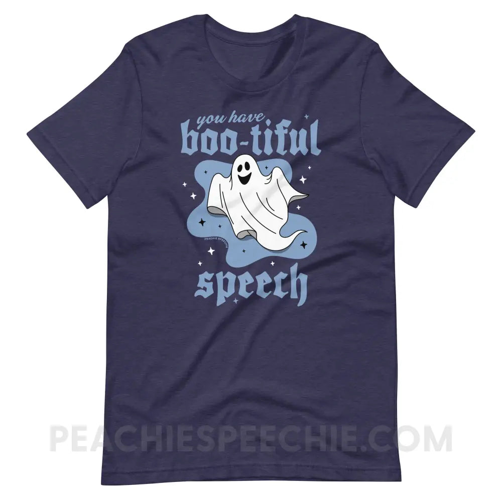 You Have Boo-tiful Speech Premium Soft Tee - Heather Midnight Navy / XS - peachiespeechie.com
