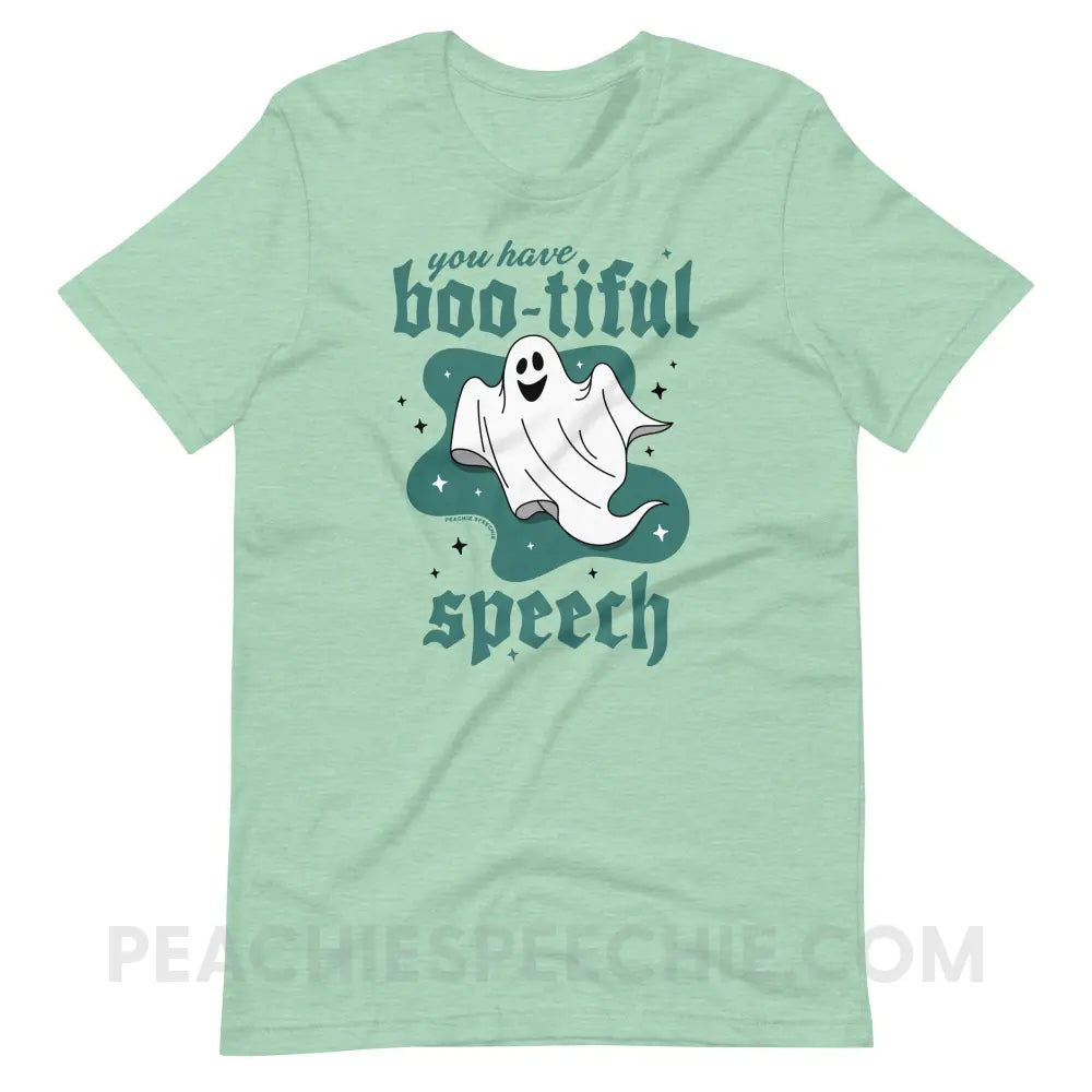 You Have Boo-tiful Speech Premium Soft Tee - Heather Prism Mint / XS - peachiespeechie.com
