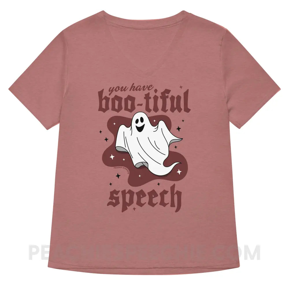 You Have Boo-tiful Speech Premium Women’s V-Neck - Heather Mauve / S - peachiespeechie.com