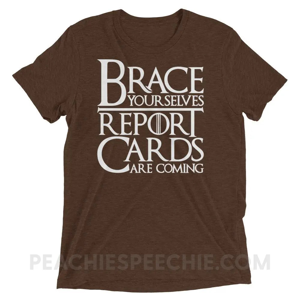 Brace Yourselves Tri-Blend Tee - Brown Triblend / XS - T-Shirts & Tops peachiespeechie.com