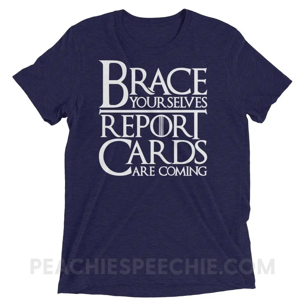 Brace Yourselves Tri-Blend Tee - Navy Triblend / XS - T-Shirts & Tops peachiespeechie.com