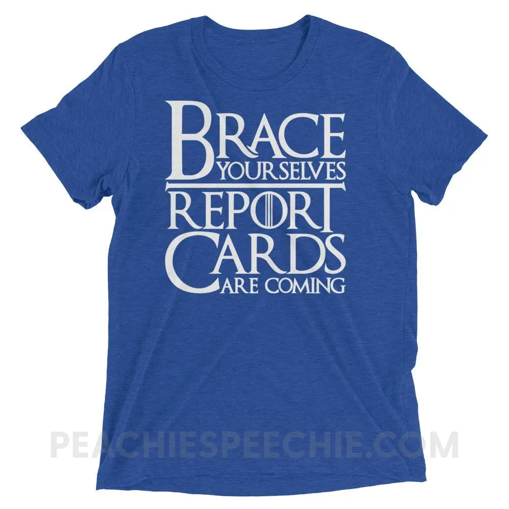 Brace Yourselves Tri-Blend Tee - True Royal Triblend / XS - T-Shirts & Tops peachiespeechie.com