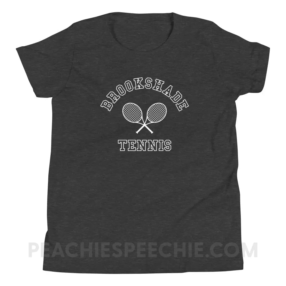 Brookshade Tennis Premium Youth Tee - Dark Grey Heather / S - custom product peachiespeechie.com