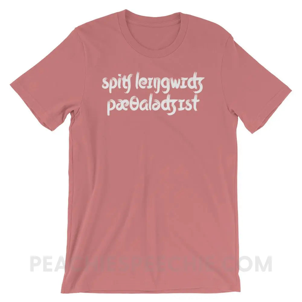 Brush Script SLP in IPA Premium Soft Tee - Mauve / S - T-Shirts & Tops peachiespeechie.com