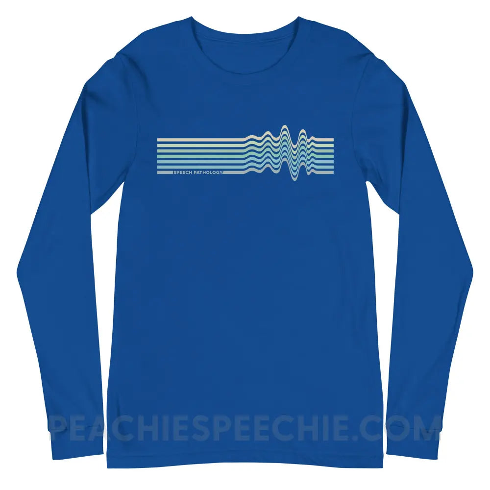 Sound Waves Premium Long Sleeve - True Royal / XS - peachiespeechie.com
