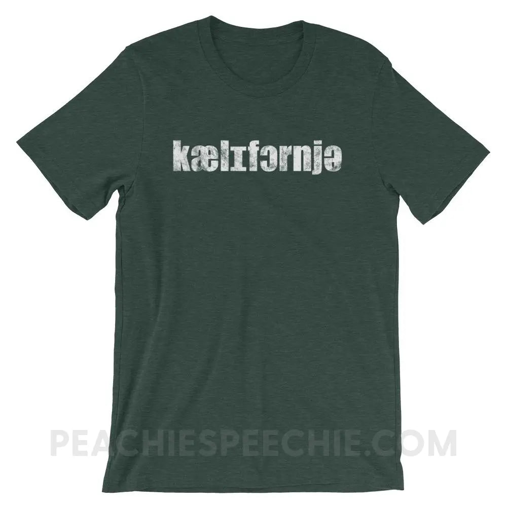California IPA Premium Soft Tee - Heather Forest / S - T-Shirts & Tops peachiespeechie.com