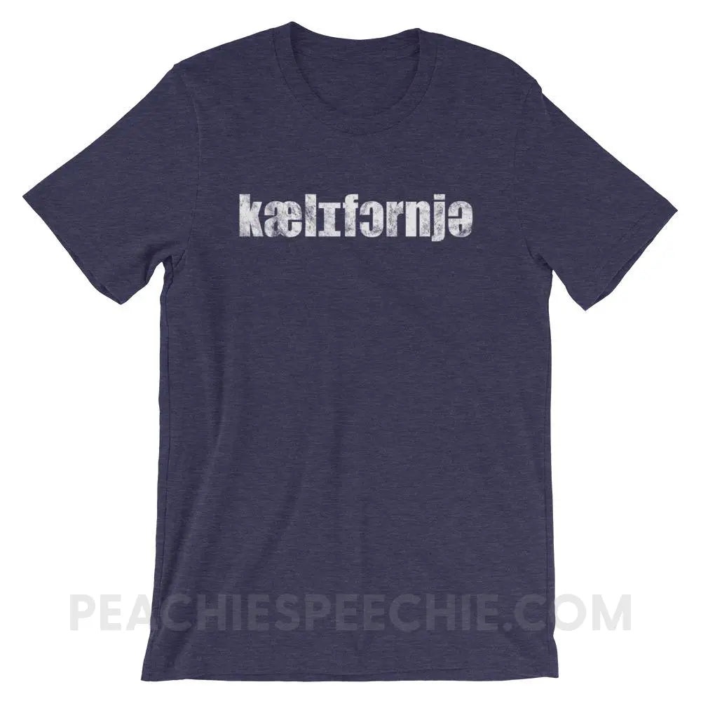 California IPA Premium Soft Tee - Heather Midnight Navy / S - T-Shirts & Tops peachiespeechie.com