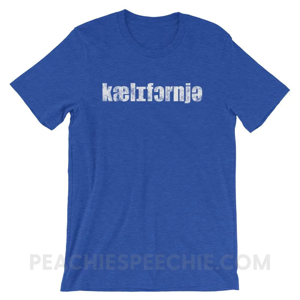 California IPA Premium Soft Tee - Heather True Royal / S - T-Shirts & Tops peachiespeechie.com