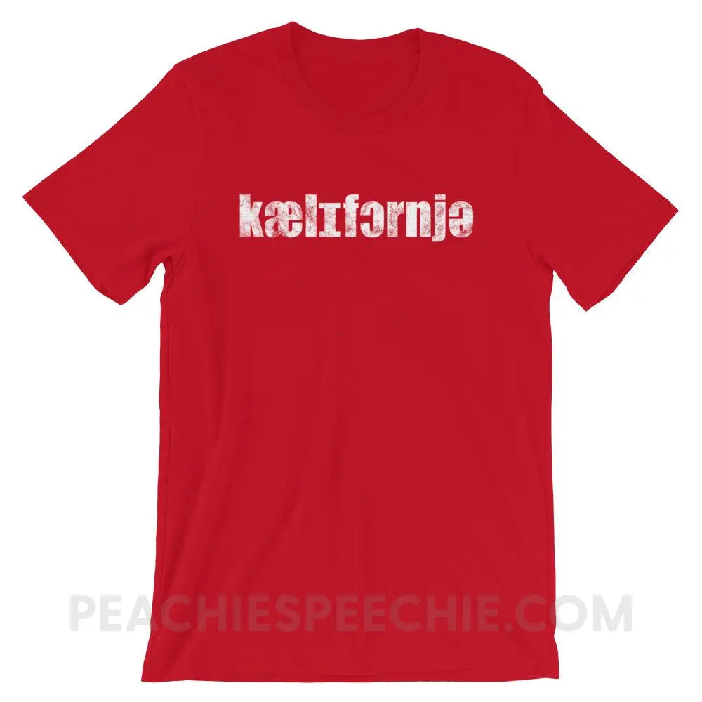 California IPA Premium Soft Tee - Red / S - T-Shirts & Tops peachiespeechie.com