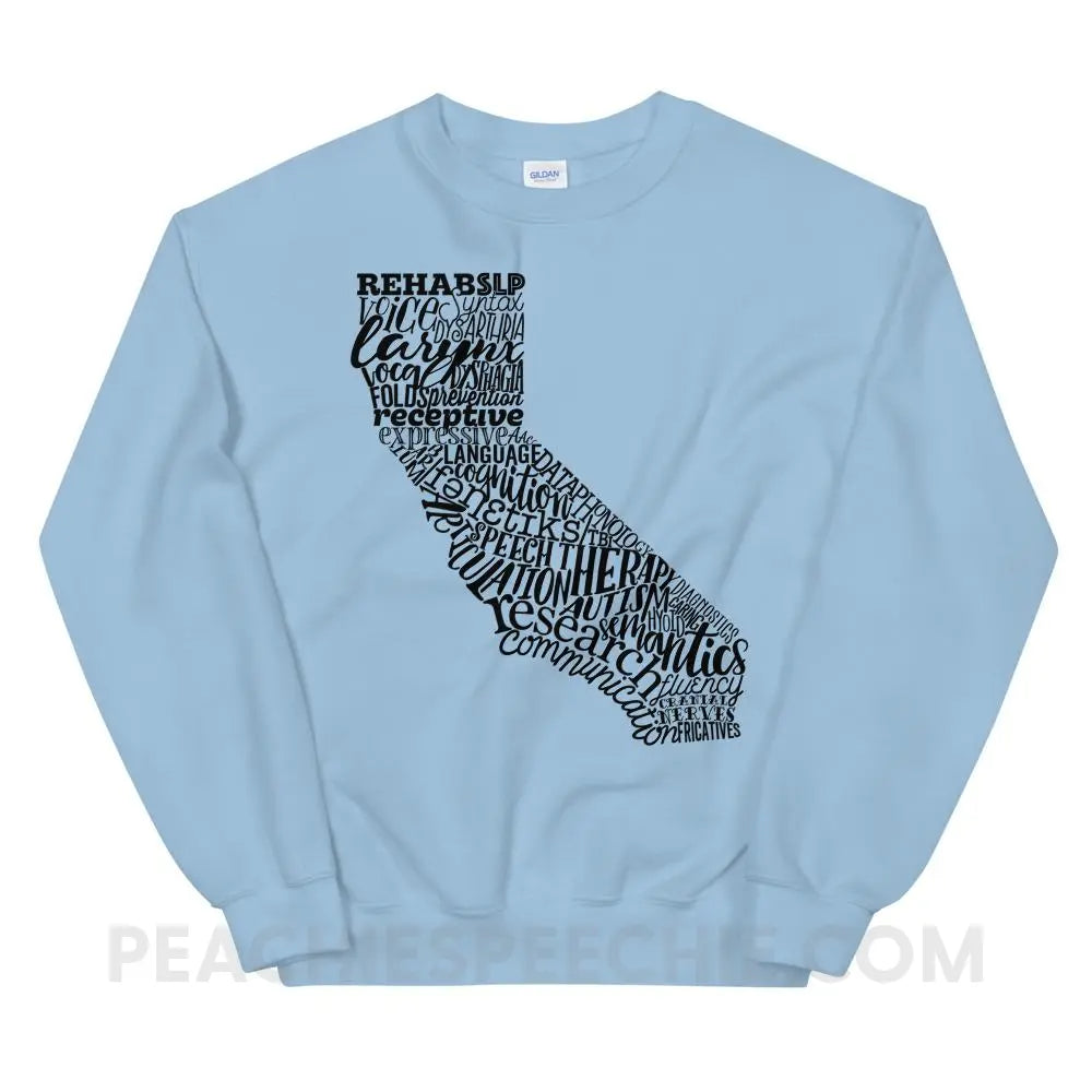 California SLP Classic Sweatshirt - Light Blue / S - Hoodies & Sweatshirts peachiespeechie.com